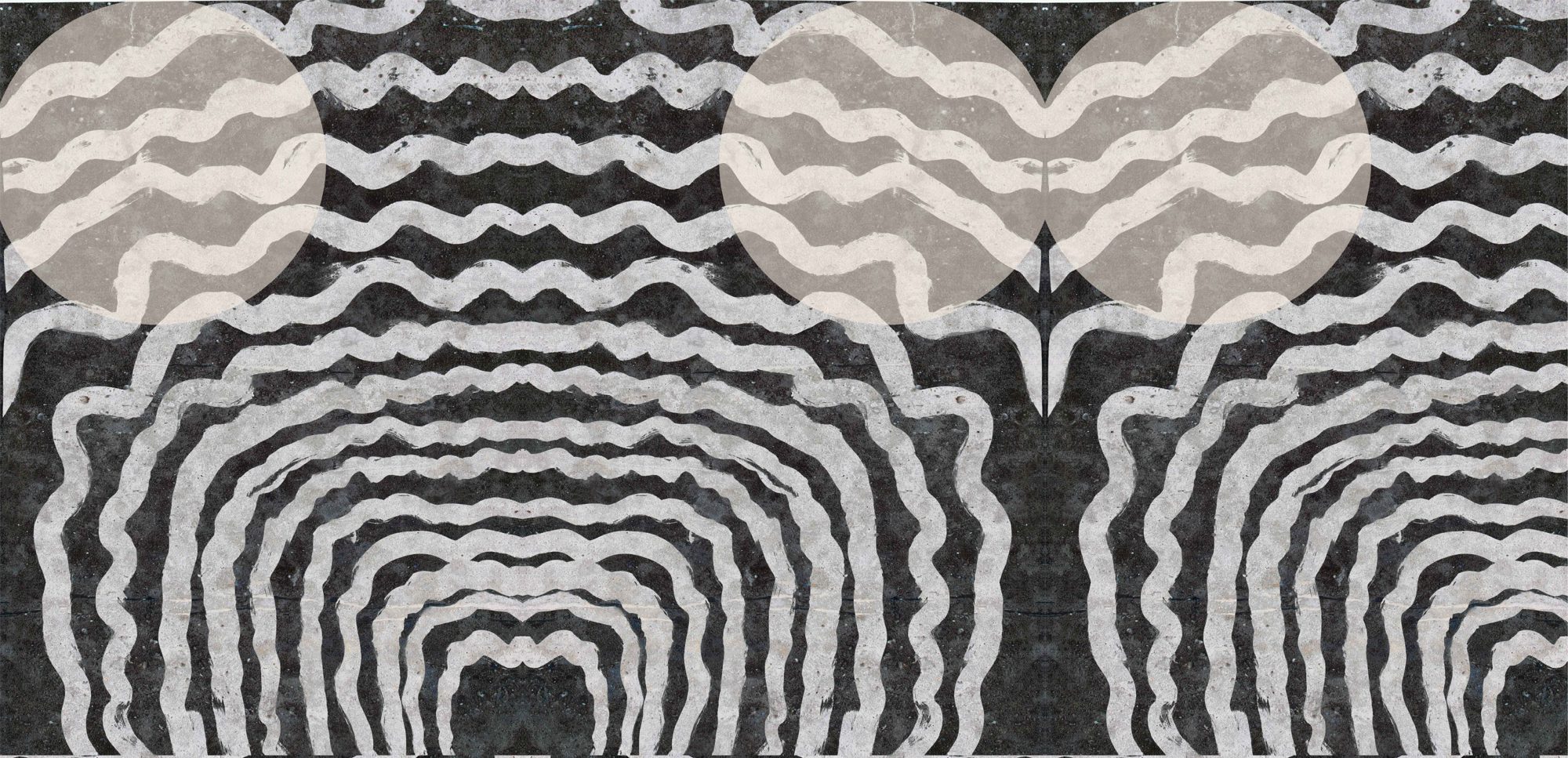 Diseño de papel mural Abismo Circular, colección Abstracto