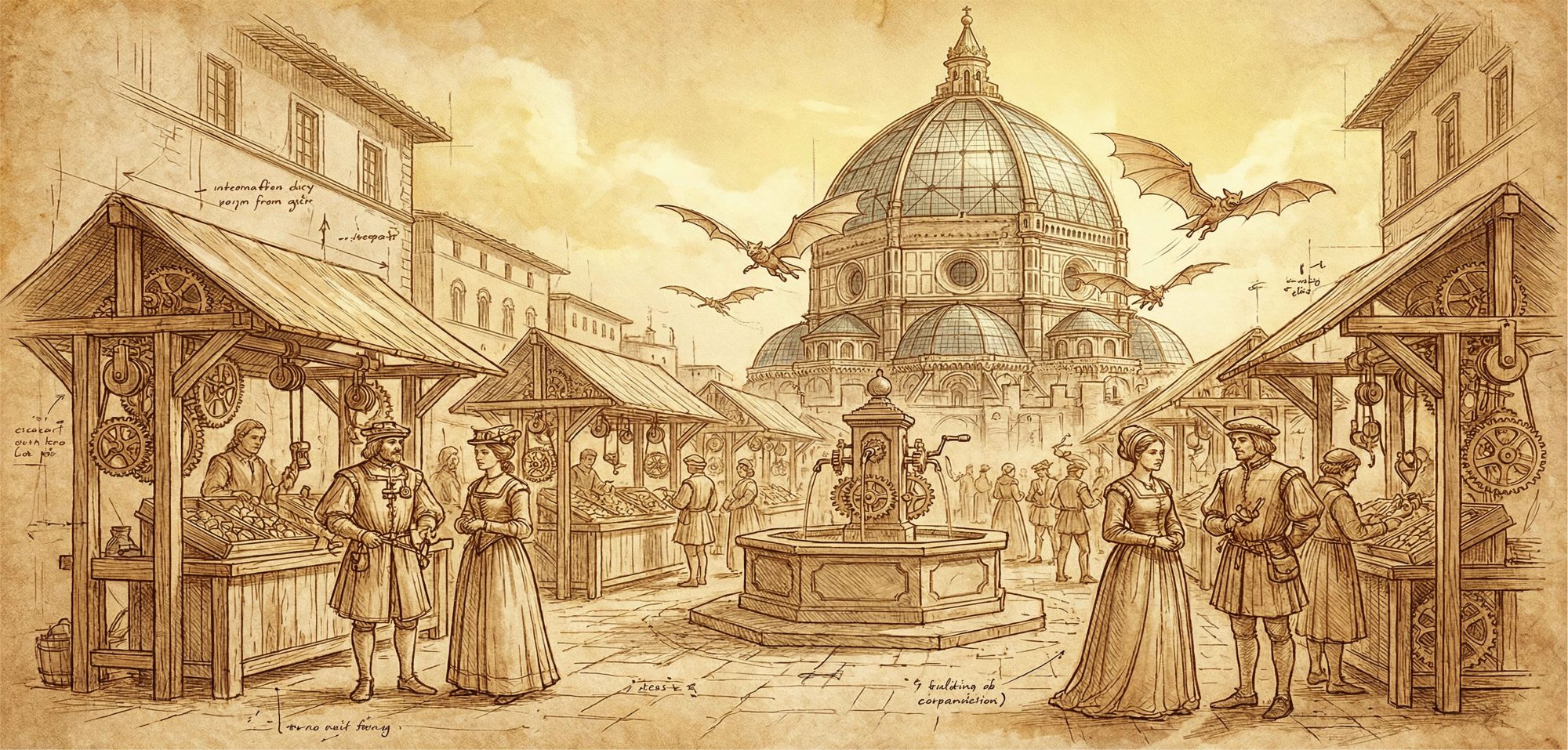 Diseño de papel mural Antiguo, colección Ilustración